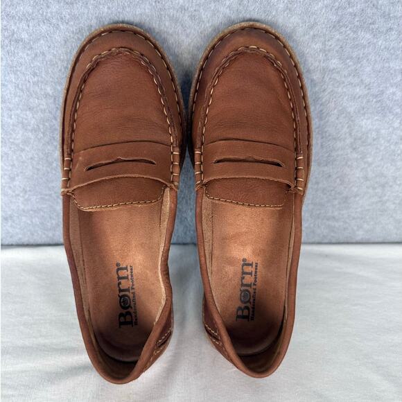 Born Shoes - Born Women's sz 9 Nerina Penny Loafer Comfort Classic Slip On Leather Handmade